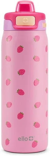 Vista 18 de Ello Pop & Fill Botella de agua de acero inoxidable para niños de 12 onzas con tapa de llenado rápido Botella libre de BPA con aislamiento al