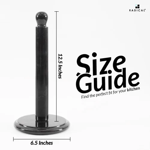 Vista 3 de Radicaln Toallero de papel de mármol para encimera de 12,5 "dispensador de Negro