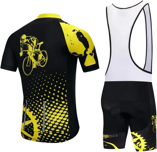 Vista 2 de Sportswear Cycling Jerseys Short Sleeve Bike Clothing Bike top Men MTB Jersey Breathable Summer Black