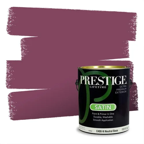 Vista 289 de Prestige Paints Pintura exterior e imprimación en uno, 1 galón, plano, coincidencia comparable de Valspar* Amber Rose*