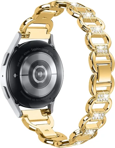 Vista 6 de Pulsera de metal compatible con Amazfit GTS 4/GTS 4 Mini/Bip 3/Bip 3 Pro/GTS/Bip para mujer, correa de reloj elegante de 0.787 pulgadas, correa