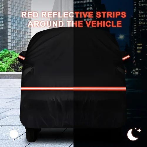 Vista 7 de QUNSUNUS - Funda impermeable para automóvil para VW Bus T1 T2 T3 1950-1992, fundas exteriores con cremallera, cubierta exterior completa para todo