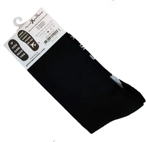 Vista 3 de Si puede leerlo, programar la tripulación. Calcetines para vestido de aviación, diseño de avión