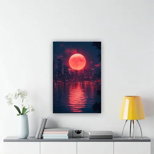 Vista 6 de Synthwave Neon Poster – 80s Retro Futurism Vaporwave Aesthetic Wall Decor Poster Print for Teen Boys Room Wall Art Canvas Painting Print