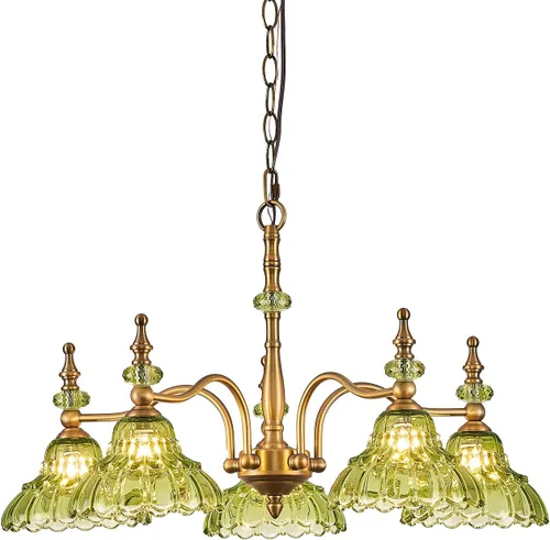 Vista 10 de HDDFL Candelabro de 3 luces, lámpara moderna colgante para comedor, entrada, sala de estar, dormitorio, cocina, marrón y latón