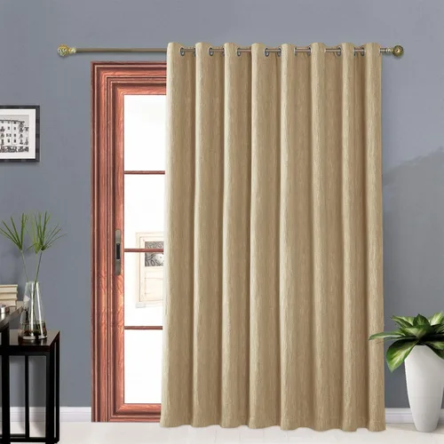 Vista 41 de Melodieux Elegantes cortinas opacas de algodón para oscurecer la habitación, para sala de estar, dormitorio, con aislamiento térmico, paneles