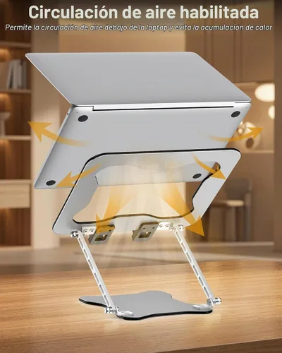 Vista 4 de OMOTON Portable Laptop Stand, Ultra-Slim Height Adjustable Laptop Riser