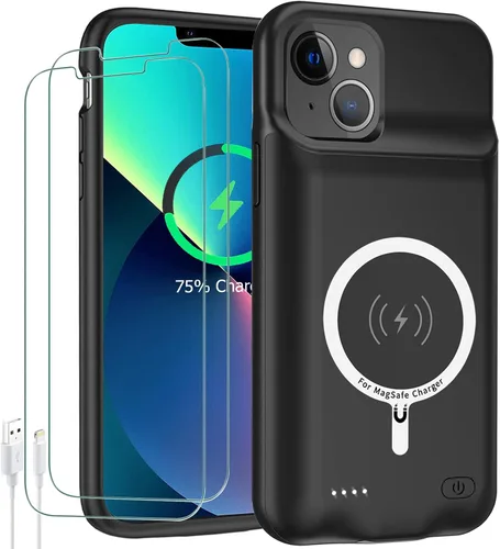 Vista 13 de Funda de batería para iPhone X/XS, 10000 mAh de alta capacidad, recargable, portátil, extendida, carga inalámbrica, compatible con iPhone X/XS/10