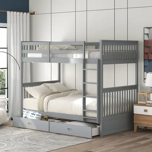 Vista 13 de Harper & Bright Designs Litera Queen con 2 cajones y cama nido extraíble
