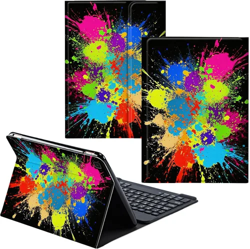 Vista 65 de Para Samsung Galaxy Tab S6 Lite Funda 2022/2020 Teclado Inalámbrico Desmontable Y Cubierta De Soporte De Cuero PU Funda Protectora Para Samsung