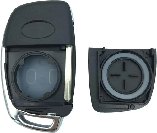 Vista 8 de Funda de repuesto sin cortar para llave remota con 4 botones para Hyundai Sonata Santa Fe Flip Key Control remoto