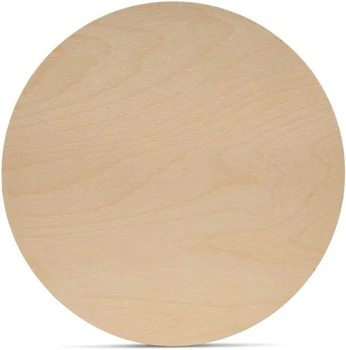 Vista 10 de Círculos de madera de 14 pulgadas y 1/2 pulgada de grosor, placas de abedul sin terminar, paquete de 1 círculo de madera para manualidades y rondas