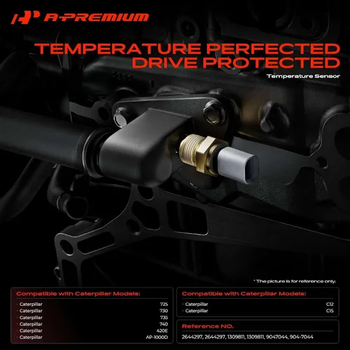 Vista 2 de A-Premium Sensor de temperatura del refrigerante del motor compatible con Caterpillar