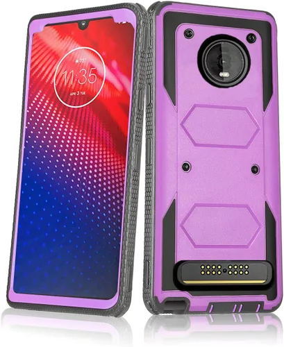 Vista 7 de Asuwish Funda de teléfono para Moto Z4/Moto Z 4 Play/MotoZ4 Force Cover híbrida a prueba de golpes dura a prueba de caídas de cuerpo completo