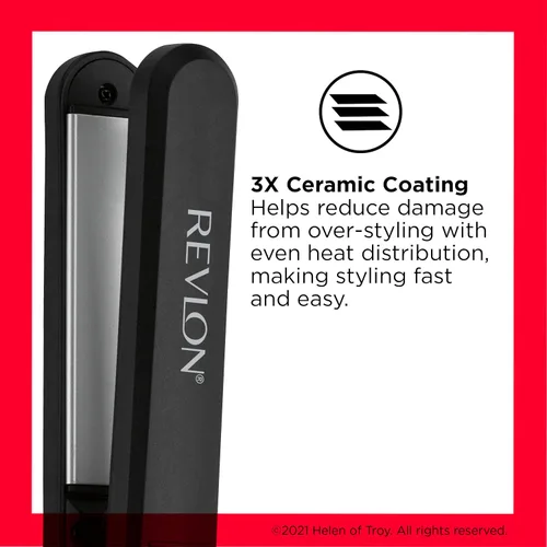 Vista 2 de REVLON Perfect Heat - Plancha plana digital de cerámica, 1 pulgada