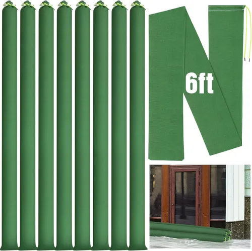 Vista 13 de Threan 4 Piezas Sacos de Arena Largos de Lona para Inundaciones Bolsas de Tubo de Arena Protección contra Inundaciones Engrosadas Reutilizables