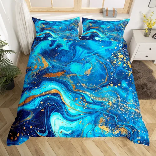 Vista 10 de Feelyou Juego de funda de edredón volcánica de erupción volcánica, funda de edredón de montaña de fuego para niños, niñas, mujeres, hombres