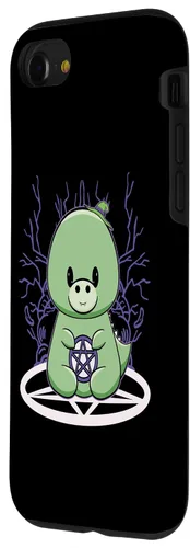 Vista 24 de iPhone 15 Dinosaur Tyrannosaurus With Pentagram Halloween Case