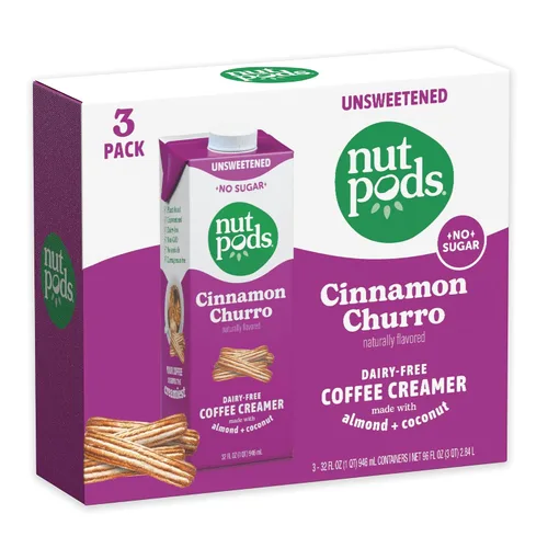 Vista 3 de nutpods Crema de café sin lácteos de canela sin azúcar - 32 oz paquete de 3