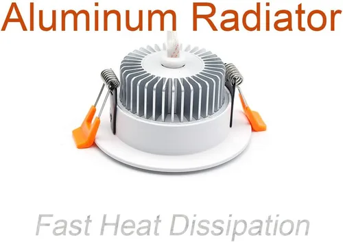 Vista 4 de Iluminación empotrable LED regulable de 2.5 pulgadas, lámpara descendente de 5 W, blanco cálido de 3000 K, CRI 80 con controlador LED, como lámpara
