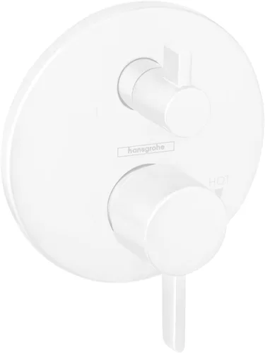 Vista 8 de hansgrohe Ecostat Válvula de presión de balance moderno para ducha con desviador en cromo, 15862001