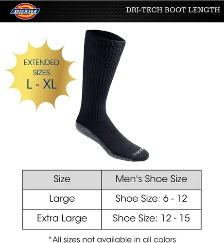 Vista 3 de Men's Multi-Pack Dri-tech Moisture Control Boot-Length Socks