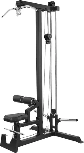 Vista 10 de Valor Fitness Máquina de cable de fila baja y desplegable LAT - Sistema de doble polea con carga de placa para entrenamiento de fuerza