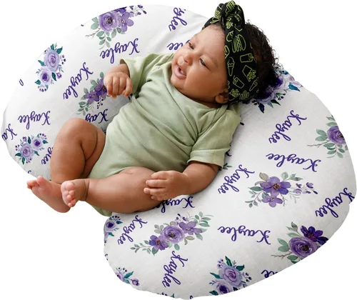 Vista 21 de Dyoart Funda de almohada de lactancia para bebé, fundas de lactancia con nombre personalizado, suave, funda de almohada de lactancia materna