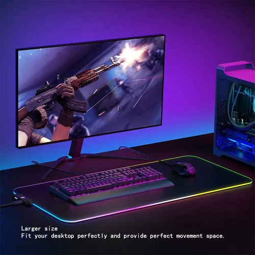 Vista 7 de Honkai Impact - Alfombrilla de ratón para videojuegos con diseño de anime en 3 generación para videojuegos, color RGB, grande, 14 colores Mause Pad