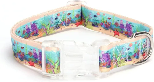 Vista 10 de Serijoars Collar de perro para cachorros con estampado floral para perros pequeños, medianos y grandes, con hebilla de liberación rápida para niñas