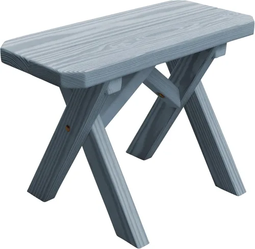 Vista 6 de Furniture Barn USA Pine - Banco cruzado de 2 pies, color negro