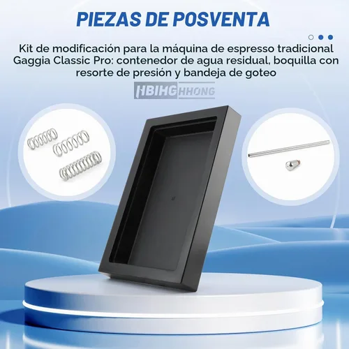 Vista 2 de Low Profile Thin Drip Tray Kit for Traditional Espresso Coffee Machine