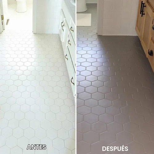 Vista 5 de Rust-Oleum 367592 - Kit de revestimiento de suelo para interiores del hogar, gris envejecido mate