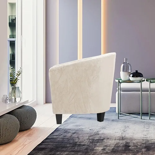 Vista 8 de MIFXIN 2 fundas de terciopelo para silla de bañera con funda de cojín, elásticas, suaves, extraíbles, para sillón, sofá, protector de muebles