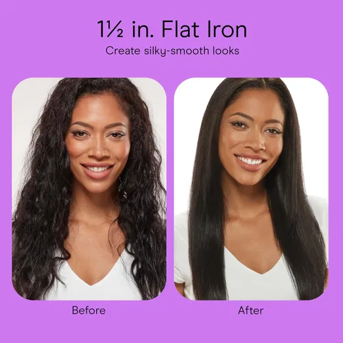 Vista 9 de Conair - Plancha para el cabello, doble cerámica, platos extra anchos de 1 Blanco