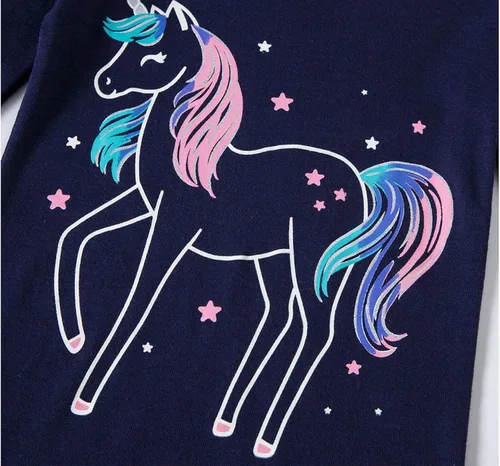 Vista 5 de Pijamas cortas para niñas, ropa de dormir de ajuste cómodo, 100% algodón, pijamas de verano para niños pequeños