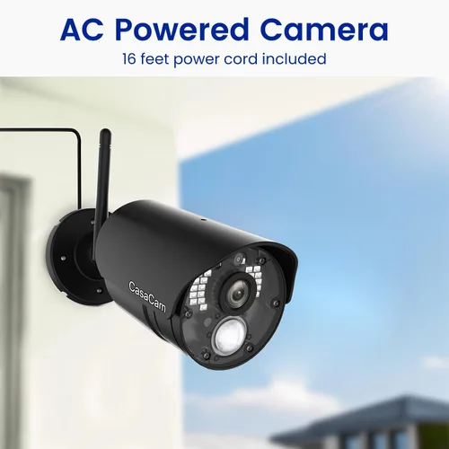 Vista 7 de CasaCam GuardianCam Air Sistema de cámara de seguridad inalámbrica con monitor de pantalla táctil de 7 pulgadas y 2 cámaras de 720p Alimentado