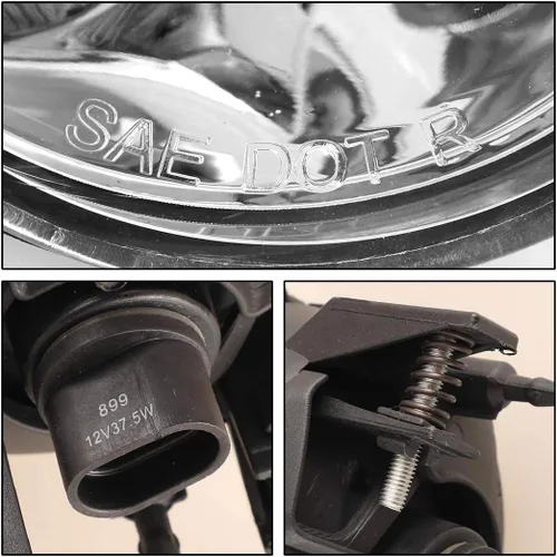 Vista 5 de CPW Luz antiniebla OEM para Nissan Titan 2004-2015, carcasa negra, lente transparente de conducción, lámpara antiniebla delantera para Nissan Armada