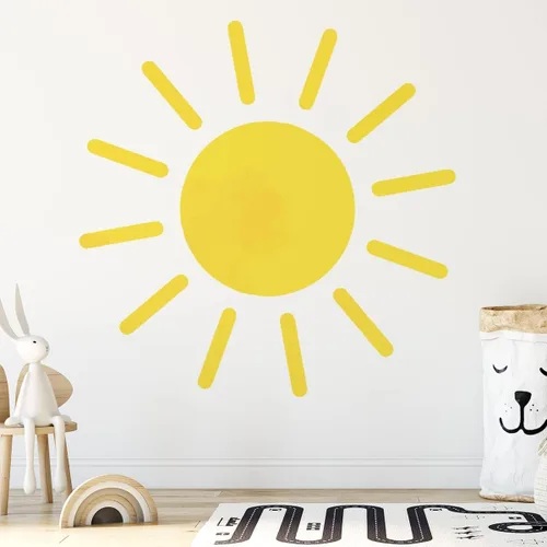 Vista 9 de 45.6 x 23.8 pulgadas, diseño bohemio de medio sol, calcomanías de pared removibles para pared, vinilo para despegar y pegar, calcomanías de medio