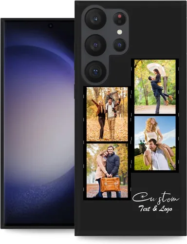 Vista 22 de Funda personalizada para Samsung Galaxy S23 Ultra con nombre de foto y texto - Funda suave y fina para teléfono móvil S 23 Ultra (negra) de 6.8