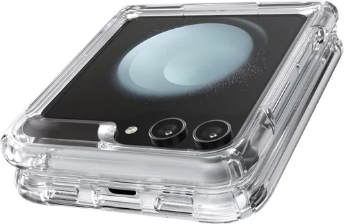 Vista 3 de Speck Funda para Samsung Galaxy Z Flip 5 - Plegable, resistente a los arañazos y protección contra caídas - Funda transparente antiamarillamiento