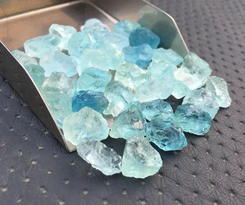 Vista 6 de ARTNGEMS 10 piedras preciosas crudas de aguamarina natural, piedras crudas de 0.47 a 0.55 pulgadas, piedras crudas azul aguamarina semipreciosas