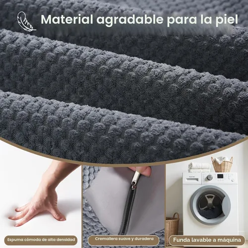 Vista 9 de Protector de parachoques para barandilla de cama para niños, barrera acolchada suave, altura aumentada, fácil de instalar, funda lavable, se adapta