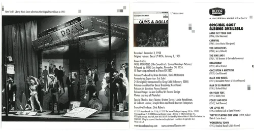 Vista 7 de Guys & Dolls A Decca Broadway Original Cast Recording 1950 Original Broadway Cast