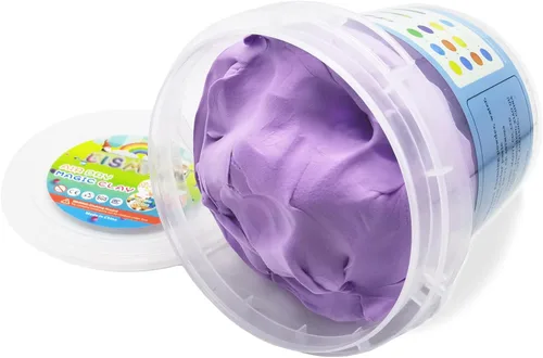 Vista 17 de Arcilla de modelado Air Dry de 10.5 onzas, arcilla mágica ultra ligera, suave, sin grietas, colores primarios para adultos y niños, kit de Negro