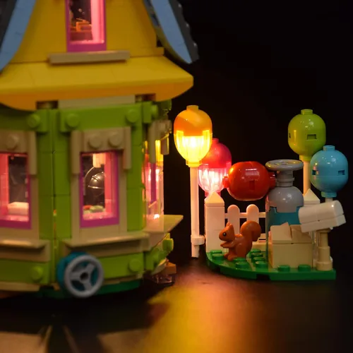 Vista 5 de LightGo Kit de iluminación LED diseñado para Lego 43217 'Up' House Building Set, no incluye modelo (versión remota)