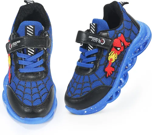 Vista 6 de Zapatillas iluminadas LED de dibujos animados para deportes al aire libre y correr con diseño transpirable