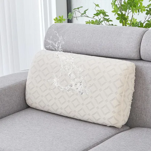 Vista 41 de Genina Fundas de cojín para sofá impermeables, fundas elásticas para sofá seccional, funda de cojín lavable, antideslizante, con parte inferior