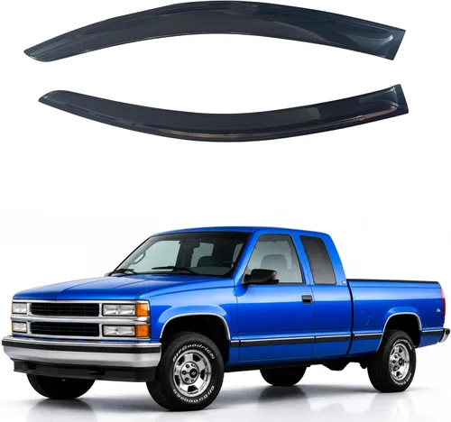Vista 281 de IG - Visera para ventana para Ford Bronco y F150-F350 1980-1996, deflector lateral tipo cinta adhesiva, resistente, contra lluvia y viento