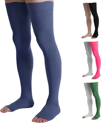 Vista 12 de Doc Miller Thigh High Compression Socks 20-30mmHg Open Toe, Varicose Veins, Calf, Leg & Ankle Support, Pregnancy & Maternity Stockings, Small to